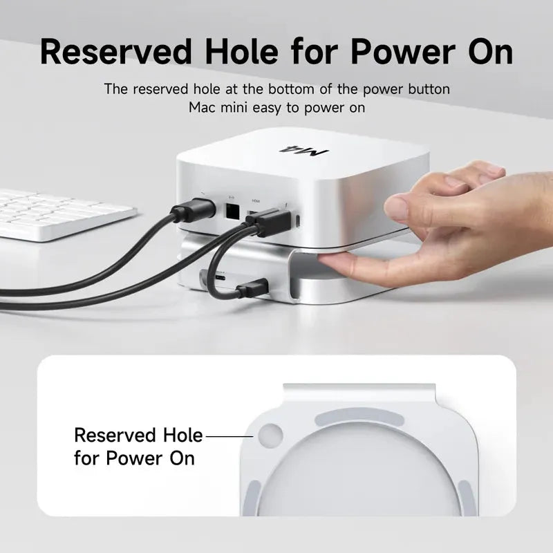 Hagibis USB C Hub with M.2 SSD Enclosure, Docking Station for Mac mini M4