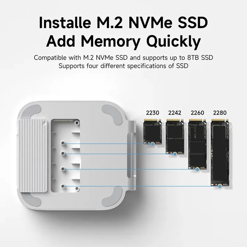 Hagibis USB C Hub with M.2 SSD Enclosure, Docking Station for Mac mini M4
