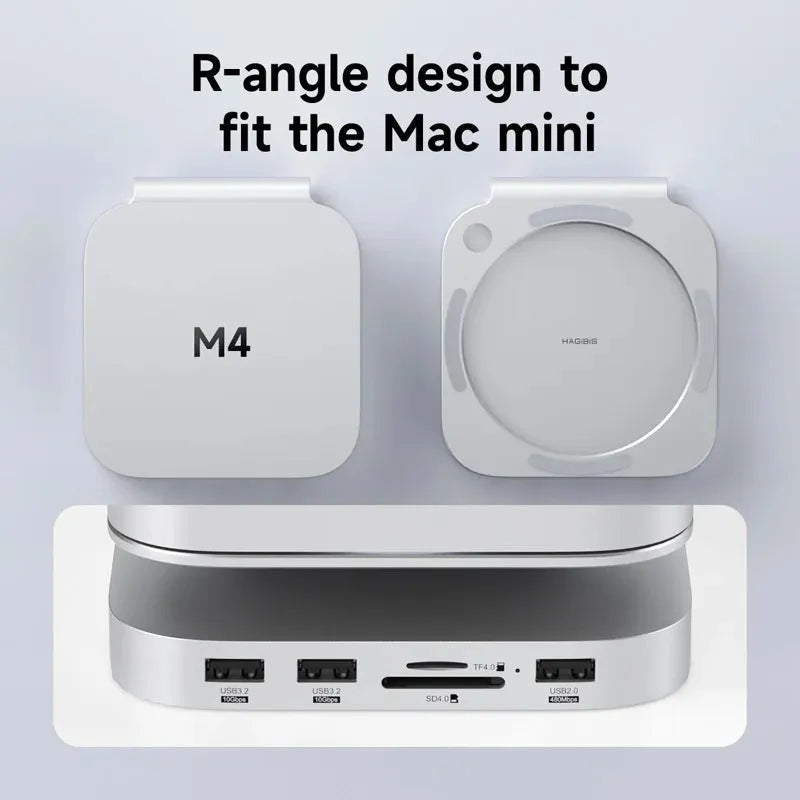 Hagibis USB C Hub with M.2 SSD Enclosure, Docking Station for Mac mini M4