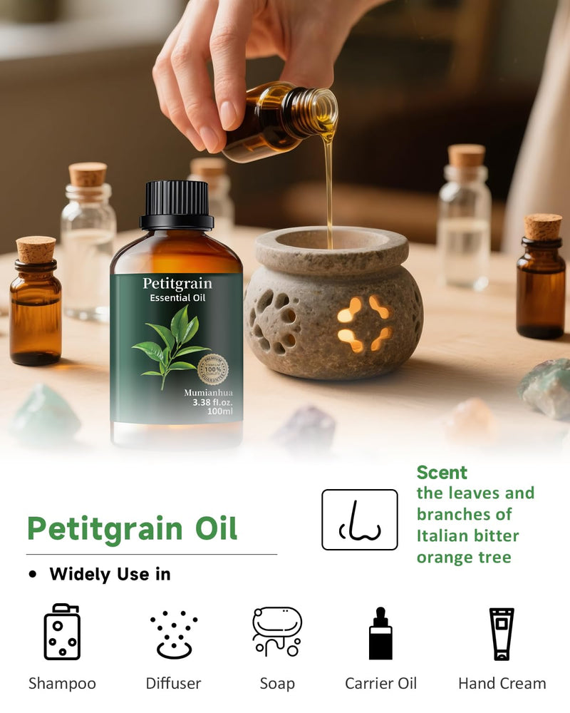 Petitgrain Essential Oil for Bedtime Serenity – Diffuser & Pillow Mist