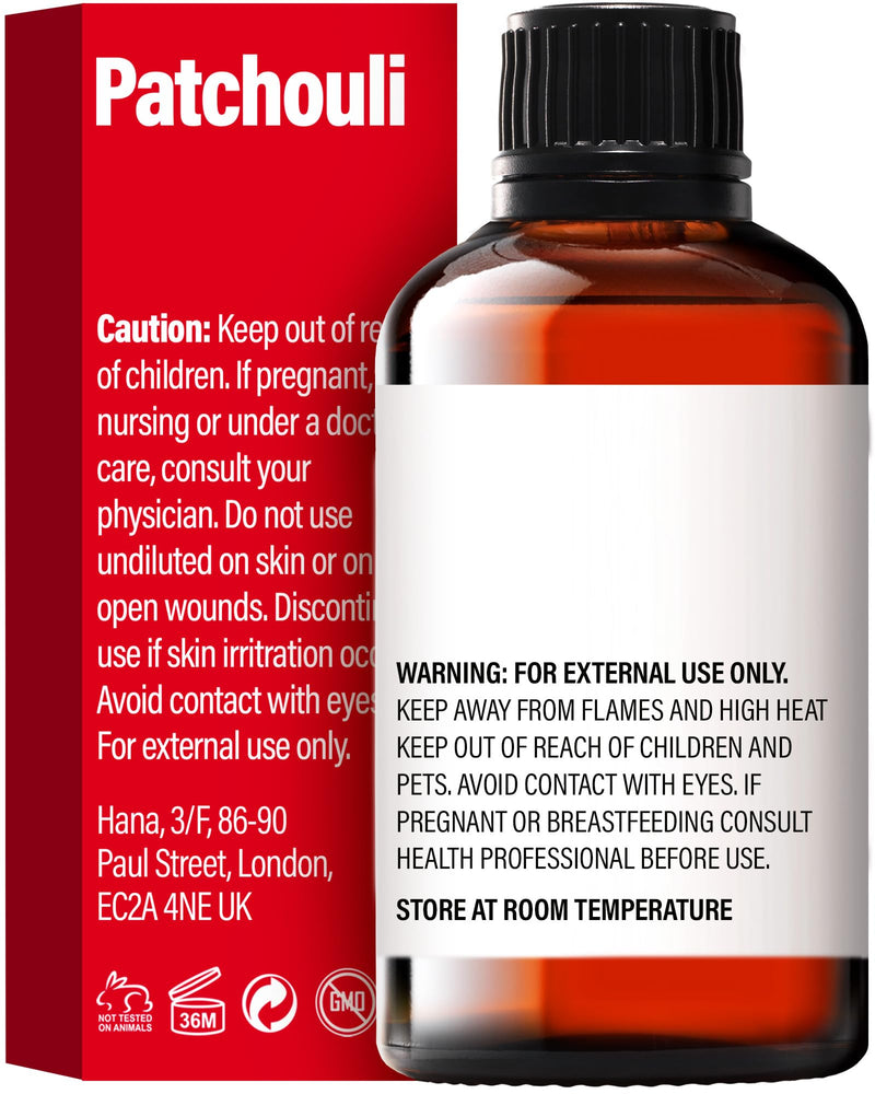 H'ana Patchouli Essential Oil – 1.02 fl oz | Hair, Skin, Diffuser & DIY