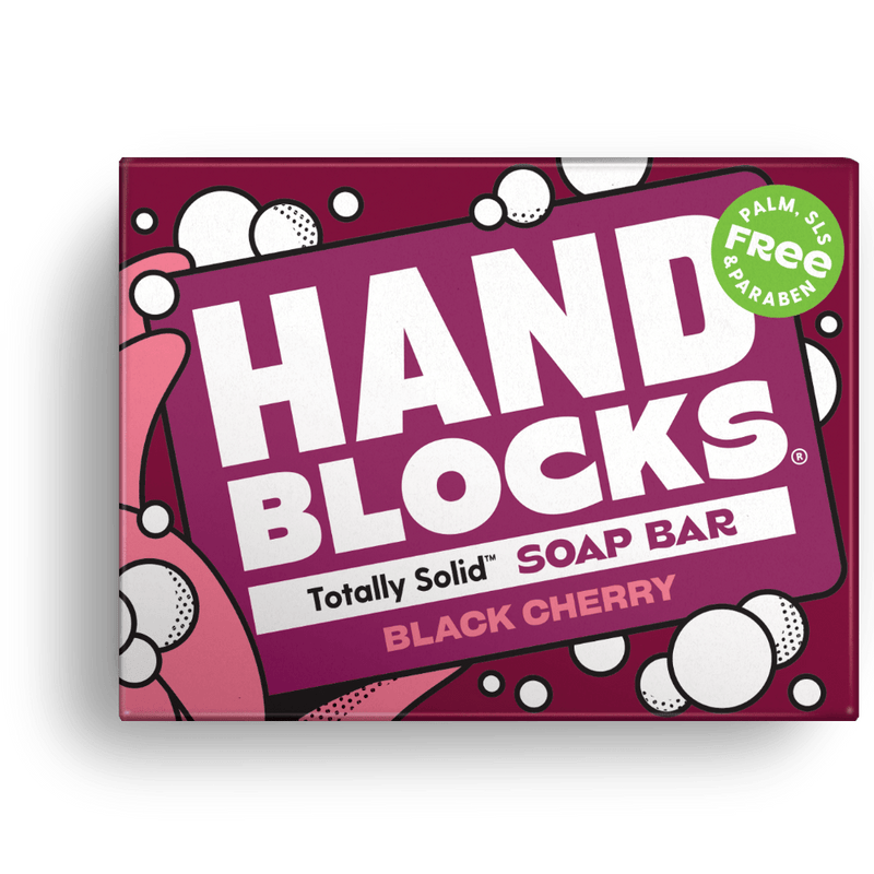 Hand Blocks Soap Black Cherry - Plastic Free Vegan Hand Soap Bars