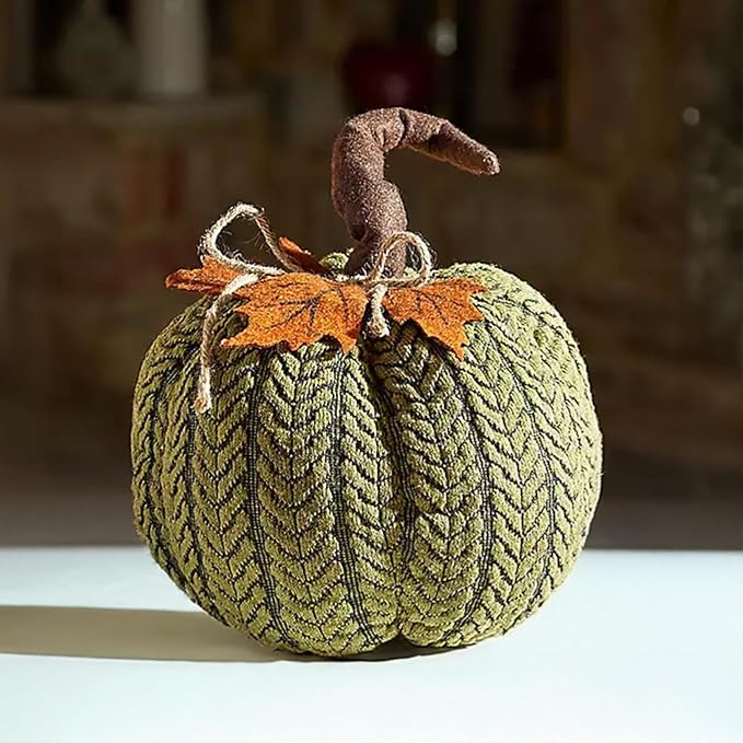 3 Pack Medium Plush Pumpkin Handcrafted Autumn Decorations