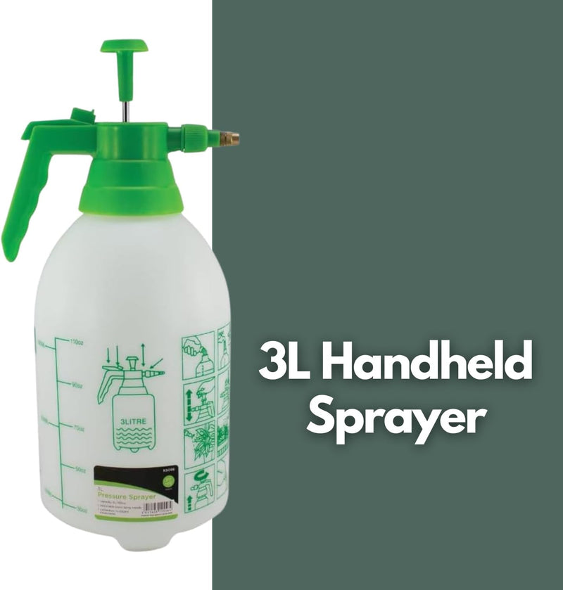3L Hand Pump Pressure Sprayer Adjustable Garden Spray Bottle