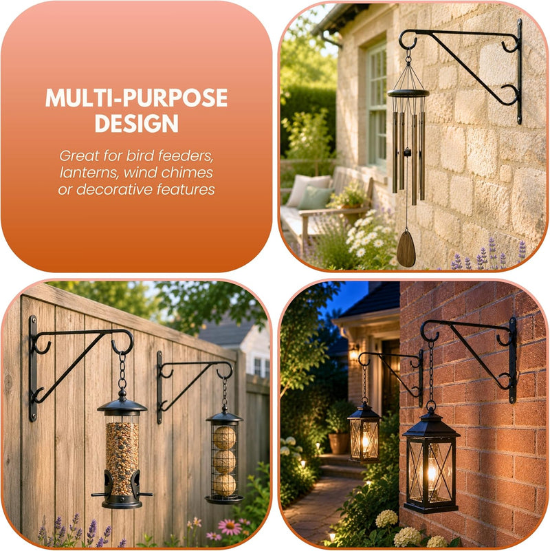 2 Pack Heavy Duty Hanging Basket Wall Brackets 14/16"