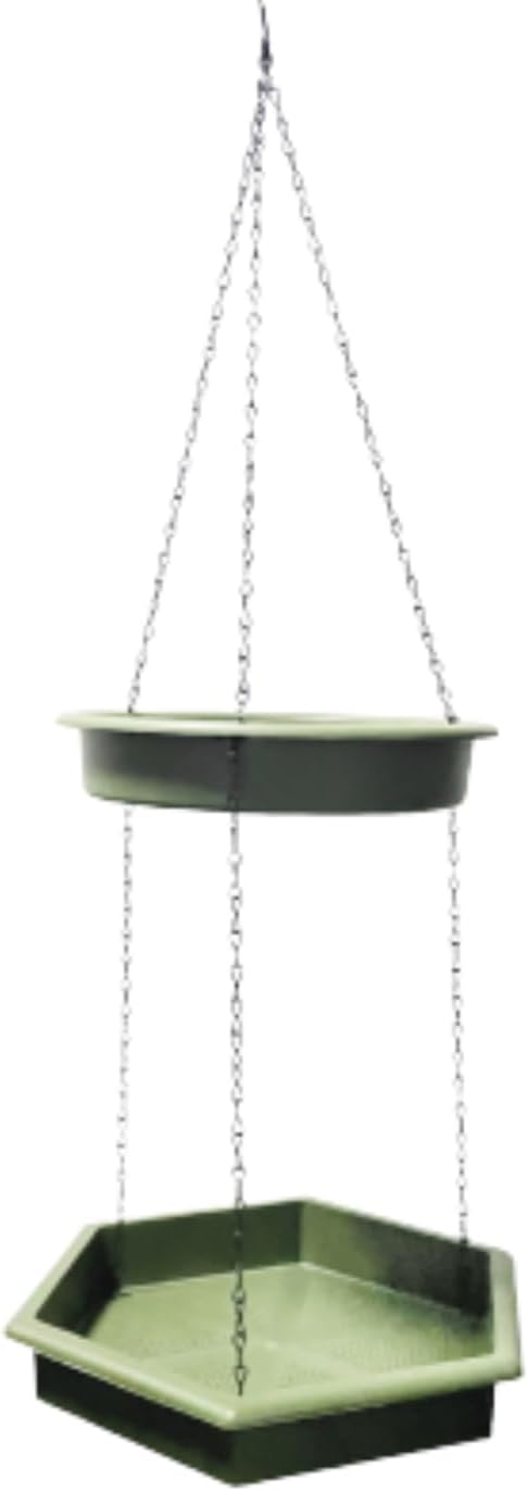 Set of 2 Hanging Bird Feeder & Bird Bath for Wild Birds