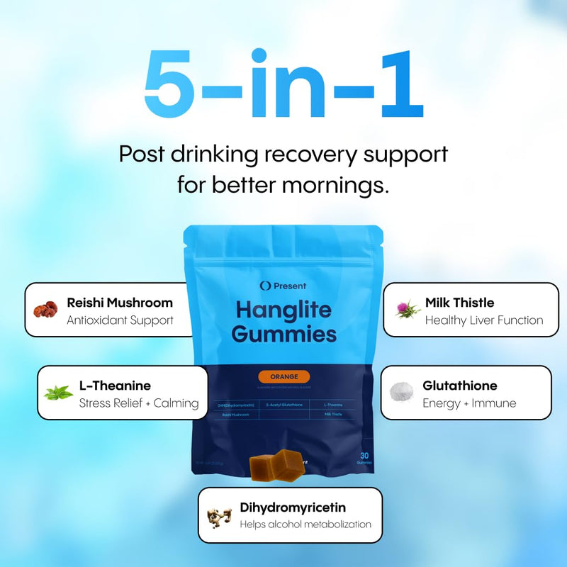 Hanglite Gummies – Liver Support & Post-Drinking Recovery (Orange)