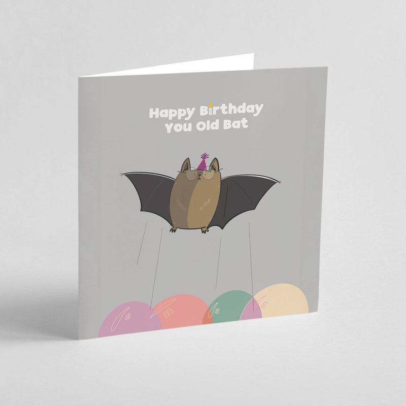 Funny Birthday Card - Cute Bat Card With Sassy Birthday Wishes & Cheeky Humor