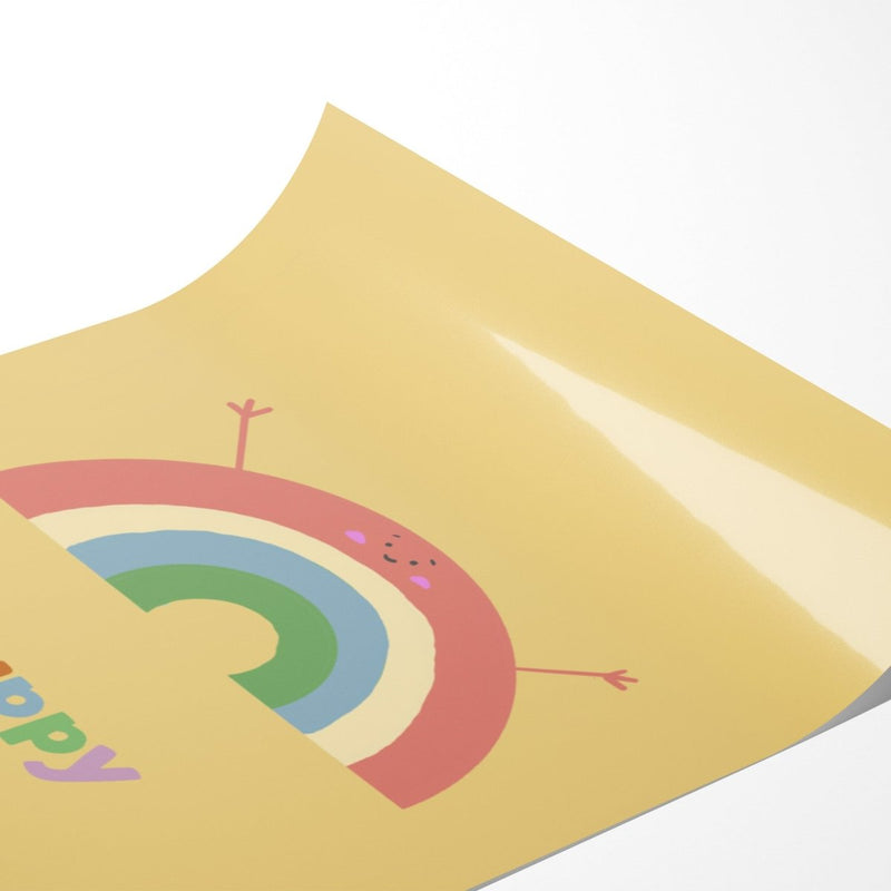 Playful Rainbow Nursery Wall Art Print – Colourful Kids Decor UK