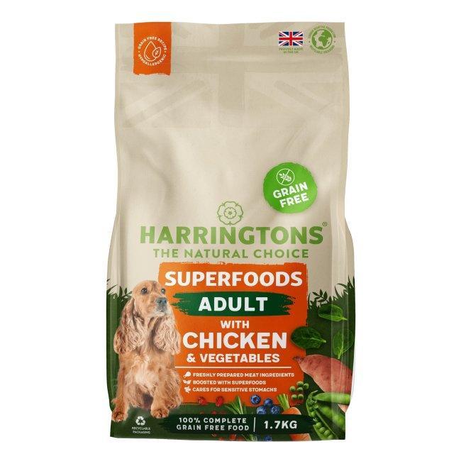 Harringtons Dog Grain Free Superfood Ckn 4x1.7kg