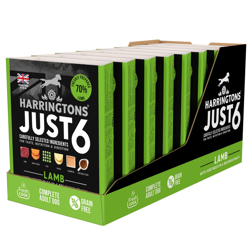 Harringtons Just 6 Complete Adult Lamb Trays 380g - Case of 8