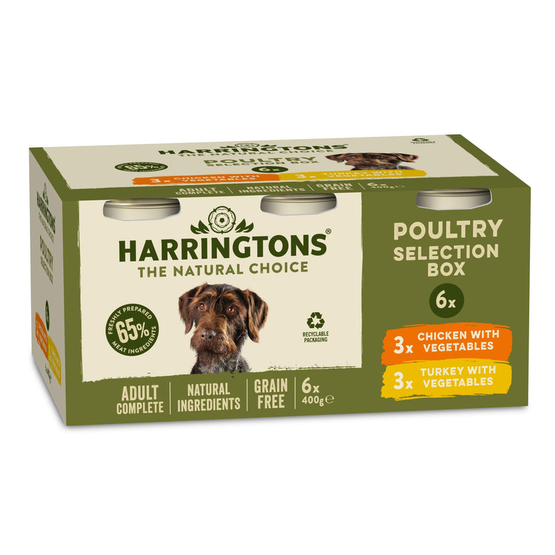 Harringtons Dog Tins Grain Free Variety 6x400g