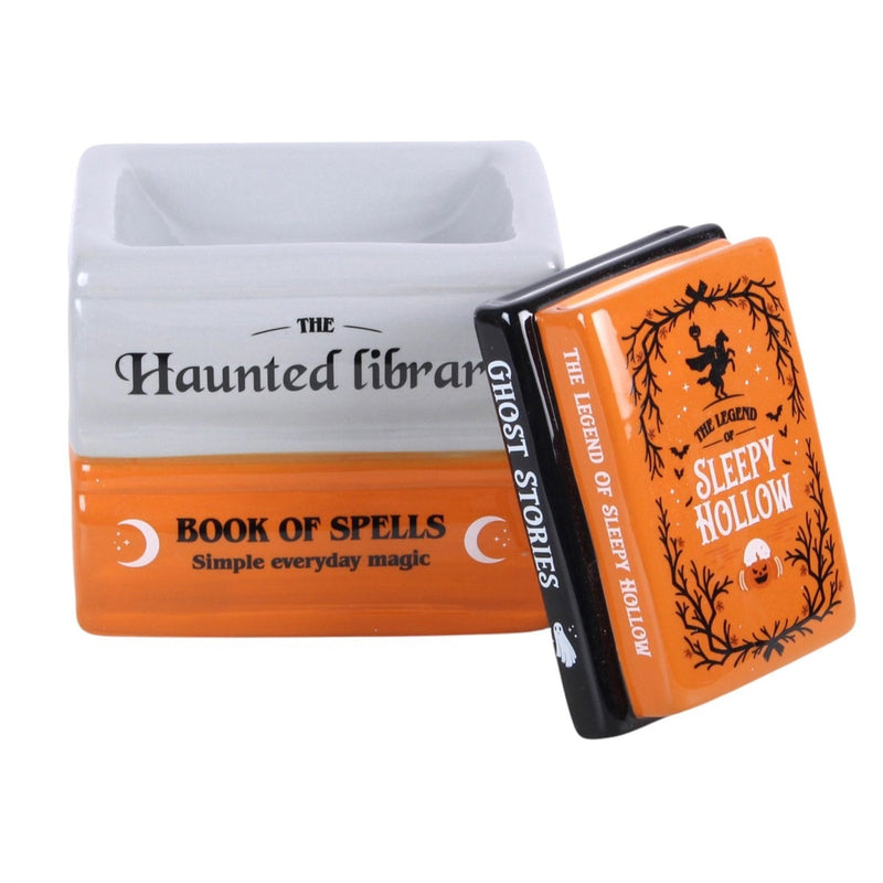 Haunted Library Book Stack Oil and Wax Burner