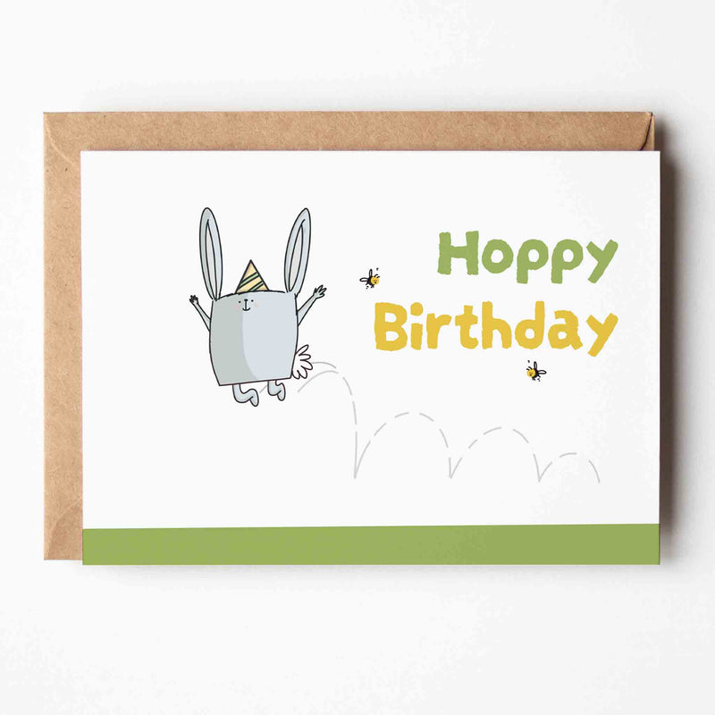 Bunny Birthday Card – Cute Rabbit Greeting With Playful Pun On Premium Cardstock