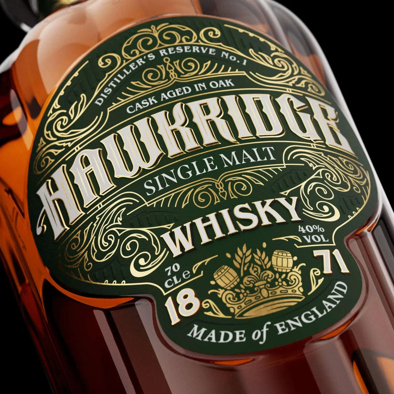 Hawkridge Single Malt English Whisky, 70cl