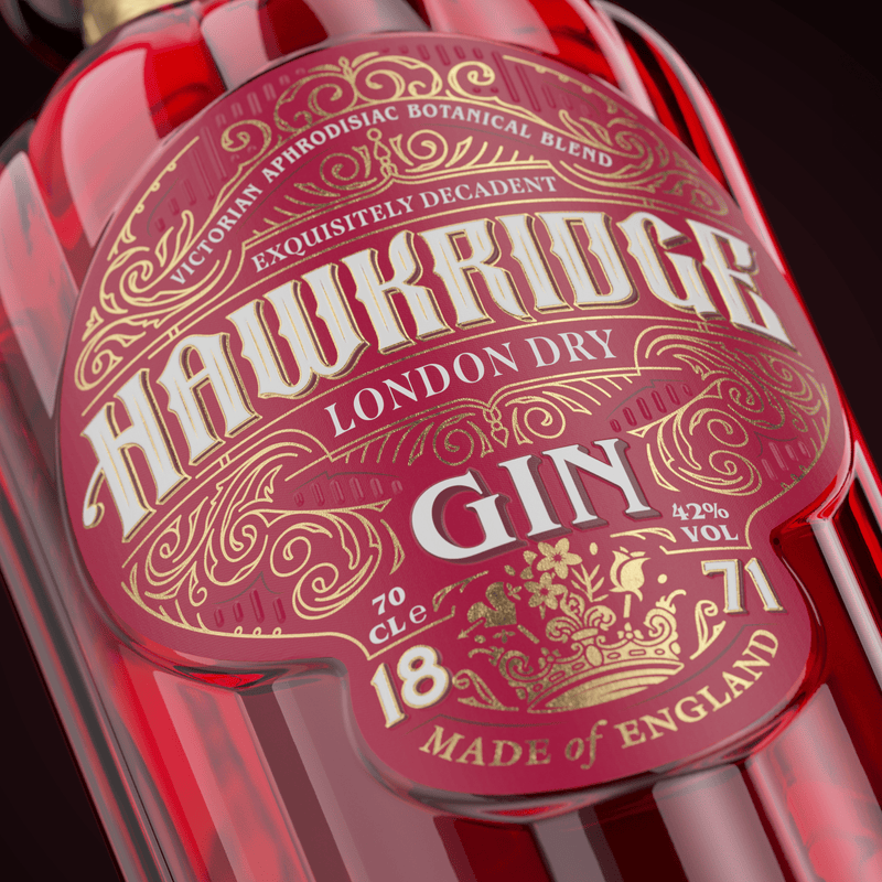 Hawkridge Victorian Aphrodisiac Blend London Dry Gin, 70cl