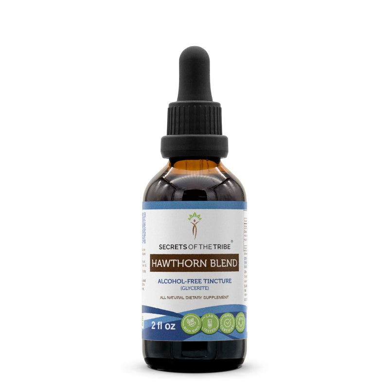 Secrets of the Tribe Hawthorn Blend Tincture - Alcohol-Free Extract, 2 oz