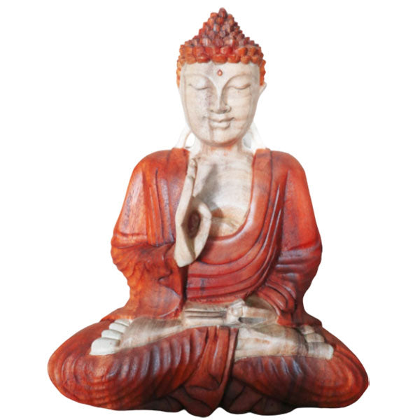 Hand Carved Buddha Statue - 40cm Welcome