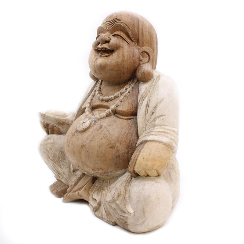 Hand Carved Buddha Statue - 40cm Welcome