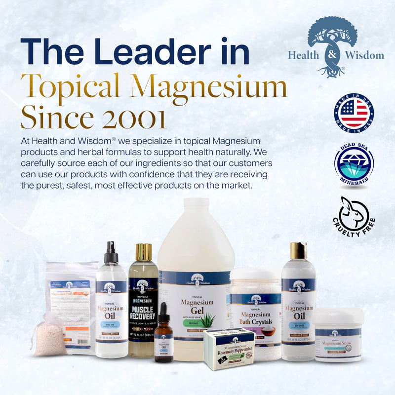 Health and Wisdom Magnesium Snow - Fine Magnesium Carbonate Powder for Skin & Oral Care | 2.65 oz