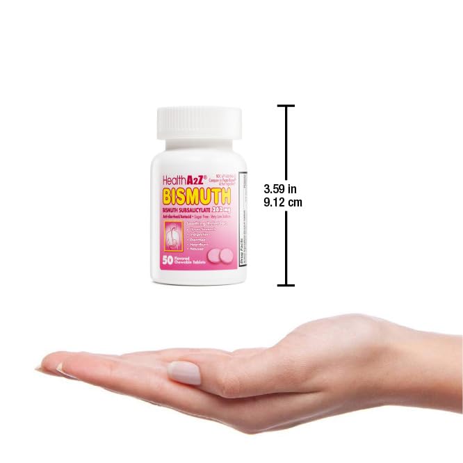 HealthA2Z Bismuth Subsalicylate 262mg | Multi-Symptom Digestive Support | 50 Count (Pack of 2)