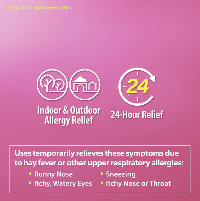 HealthA2Z® Fexofenadine Hydrochloride 60mg | 12-Hour Allergy Relief | 200 Count (Pack of 1)