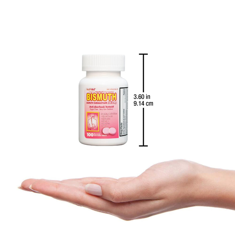 HealthA2Z Bismuth Subsalicylate 262mg – Multi-Symptom Digestive Relief, Pack of 2 (100 Count)