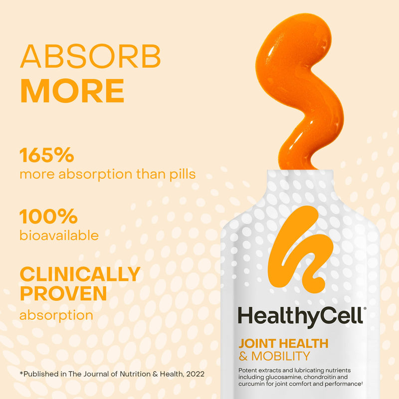HealthyCell Joint Health & Mobility Daily MicroGel – Ultra-Absorbable Gel Packs, 30 Count