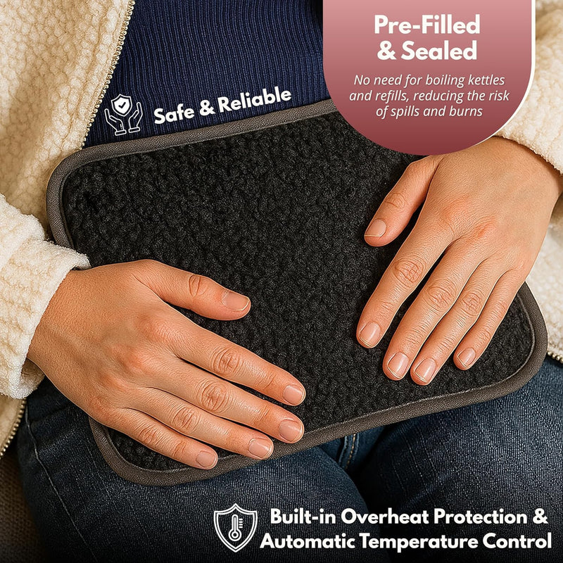 Rechargeable Electric Hot Water Bottle with Teddy Cover