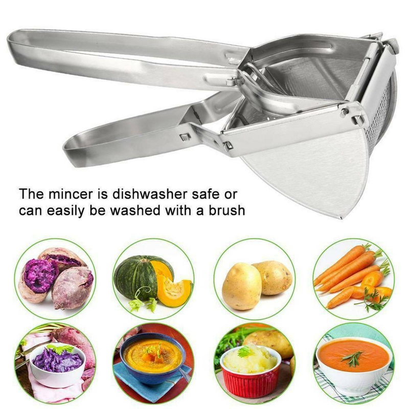 Heavy Duty Steel Potato Ricer Puree Masher Juicer Vegetable Fruit Press Maker UK - InStock