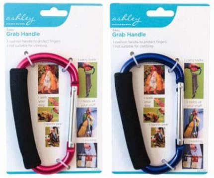 Aluminium Snap Hook Carabiner with Foam Grip 2 Pack