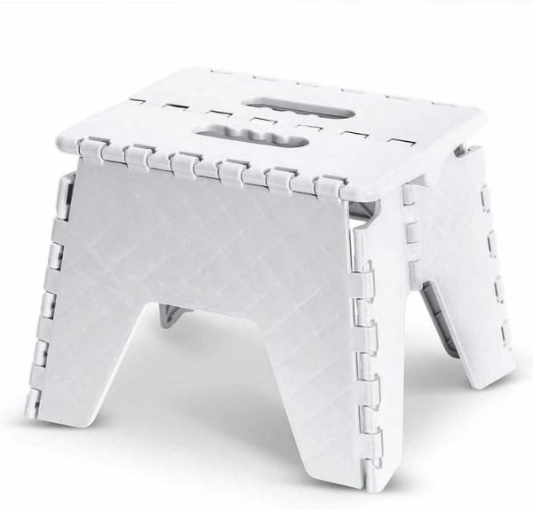 Folding Step Stool 21cm Heavy Duty Plastic Foldable Stool