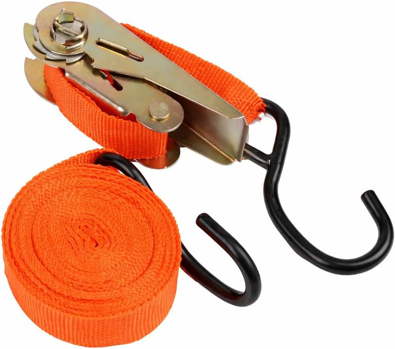Heavy Duty Ratchet Tie Down Strap with Double J Hooks