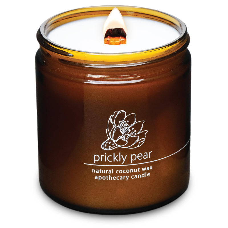 Hemlock Park Crackling Wood Wick Candle – Coconut Wax, 16 oz, Desert Prickly Pear