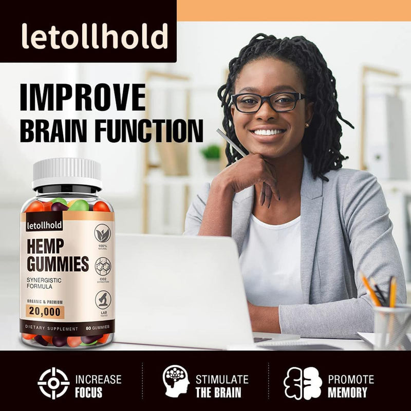 Letollhold Hemp Gummies – Sleep, Pain & Anxiety (1 Pack) | High Potency, Low Sugar