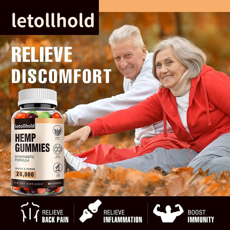 Letollhold Hemp Gummies – Sleep, Pain & Anxiety (1 Pack) | High Potency, Low Sugar