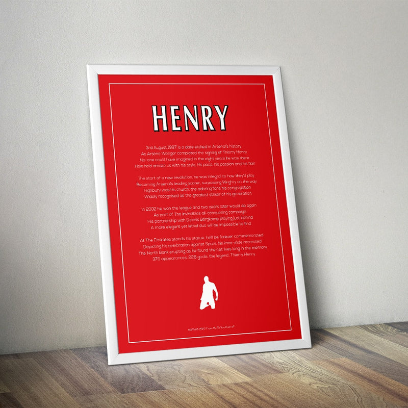 Thierry Henry Poem Print