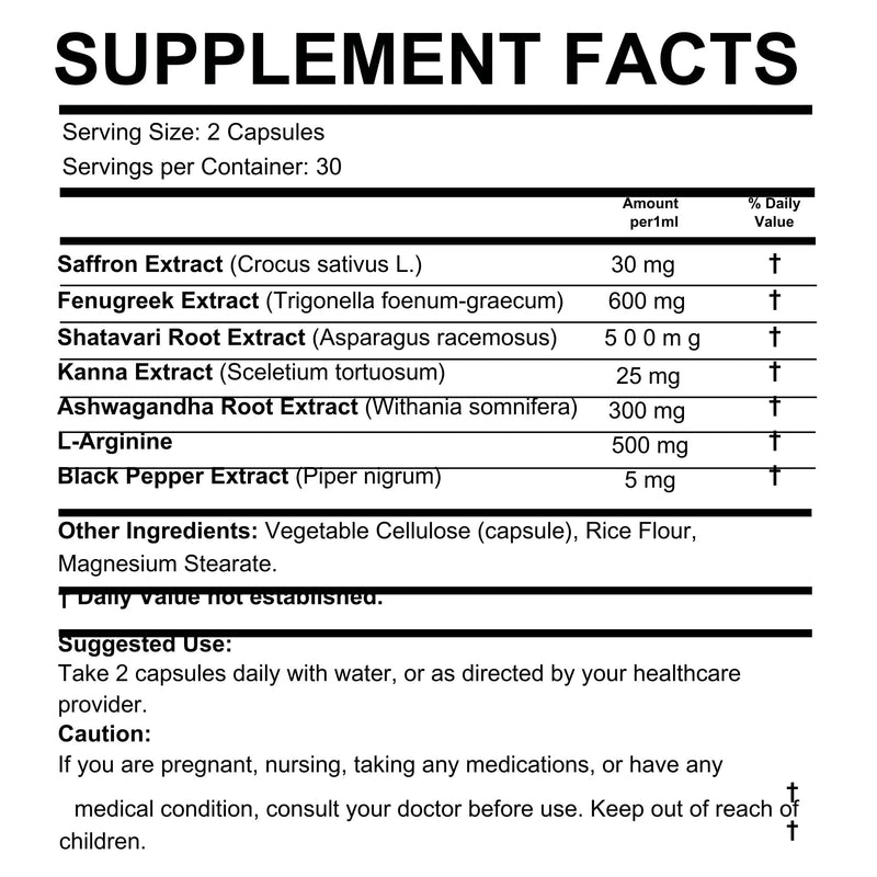 Her Spark Menopausal Libido & Mood Support - Female Hormone Balance & Desire Booster with Ashwagandha Fenugreek & Shetavari - Hormone-Free, Vegan Menopause Supplement