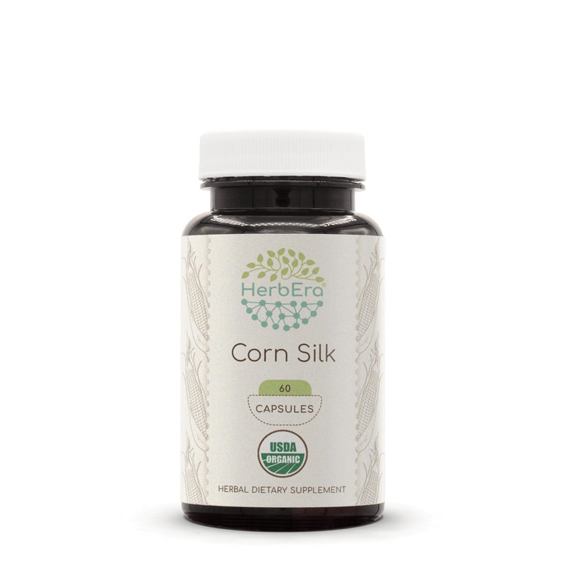 HerbEra Corn Silk USDA Organic 60 Capsules | Organic Herbal Supplement