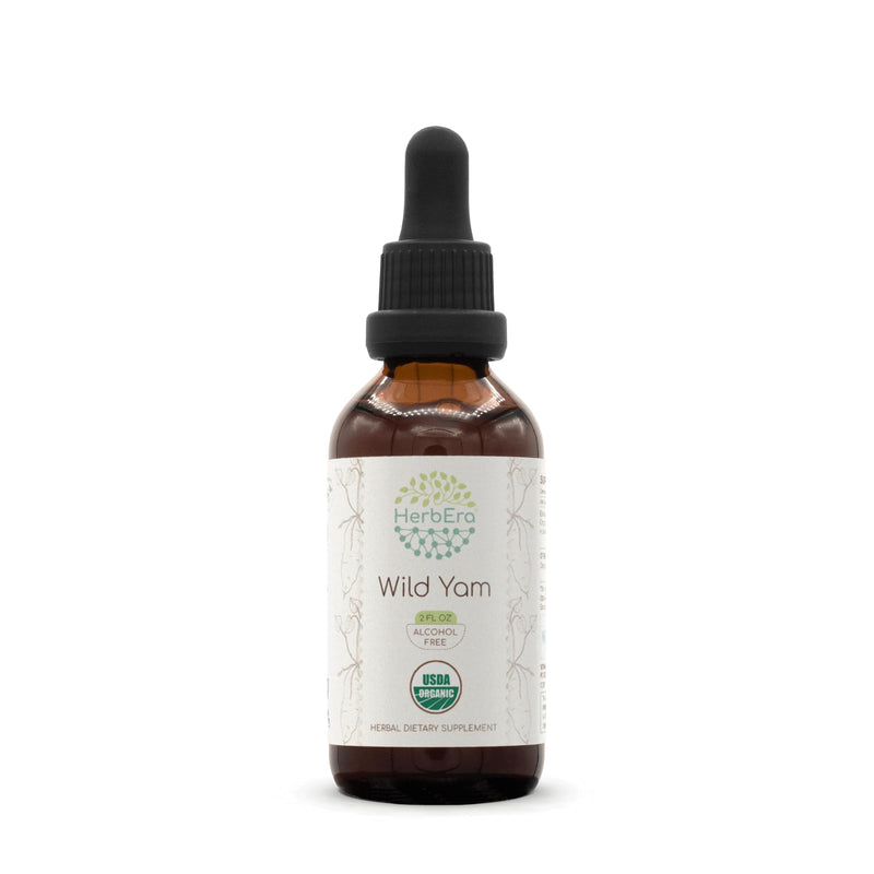 HerbEra Wild Yam B60 Alcohol-Free Herbal Tincture – USDA Organic, 2 fl oz