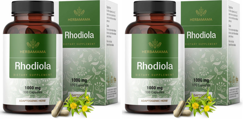HERBAMAMA Rhodiola Rosea 1000mg – Relaxation, Focus & Brain Support