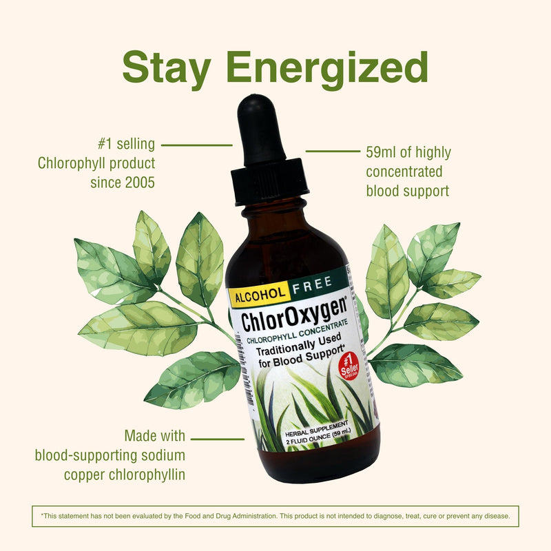 Herbs Etc. ChlorOxygen Chlorophyll Concentrate – High-Concentration Vitality Support (2 Pack, 2 fl oz)