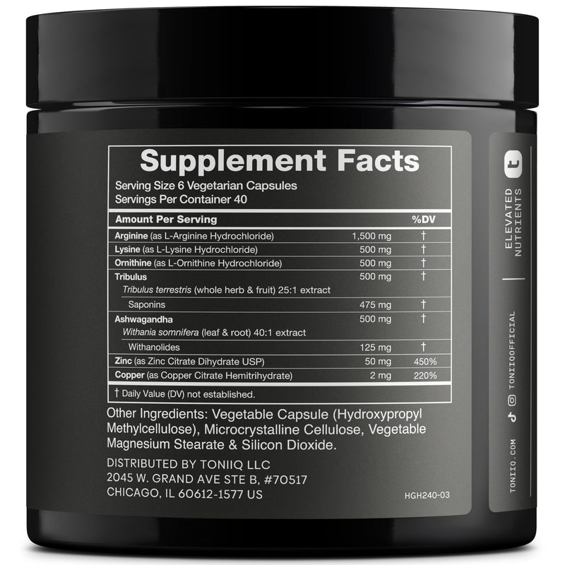 HGH Supplements for Men & Women (240 Count) 3552mg+ | Toniiq HGH Ultra