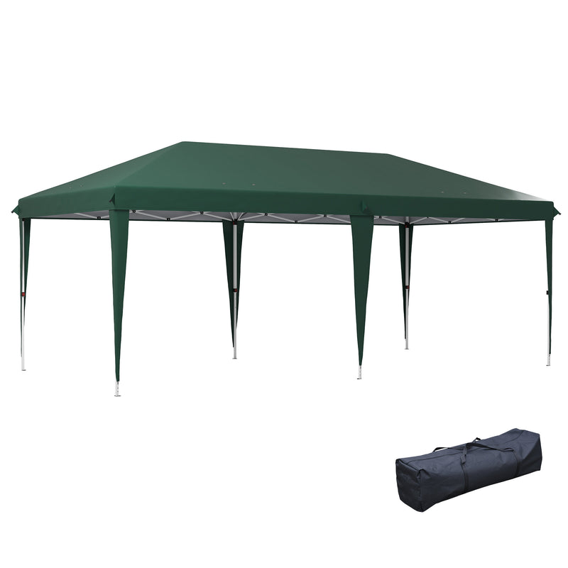 Outsunny 6 x 3(m) Pop Up Gazebo Patio Party Event Heavy Duty Canopy Green