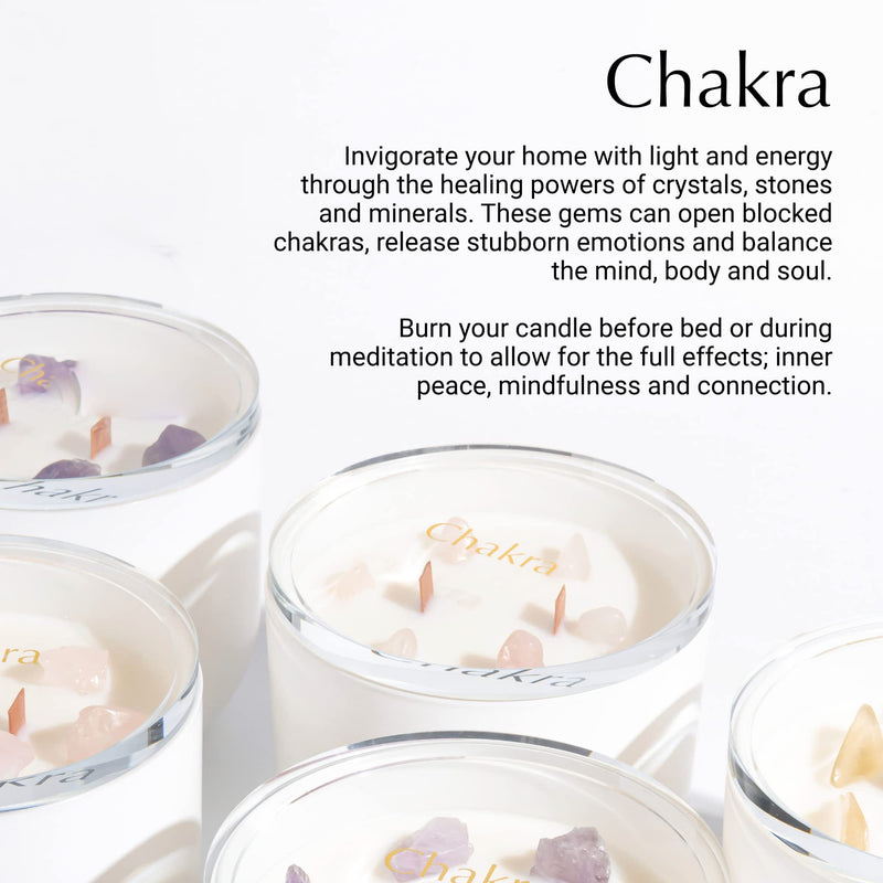 Hidden Label Healing Crystal Candle – Citrine Energy, Wood Wick, 12oz