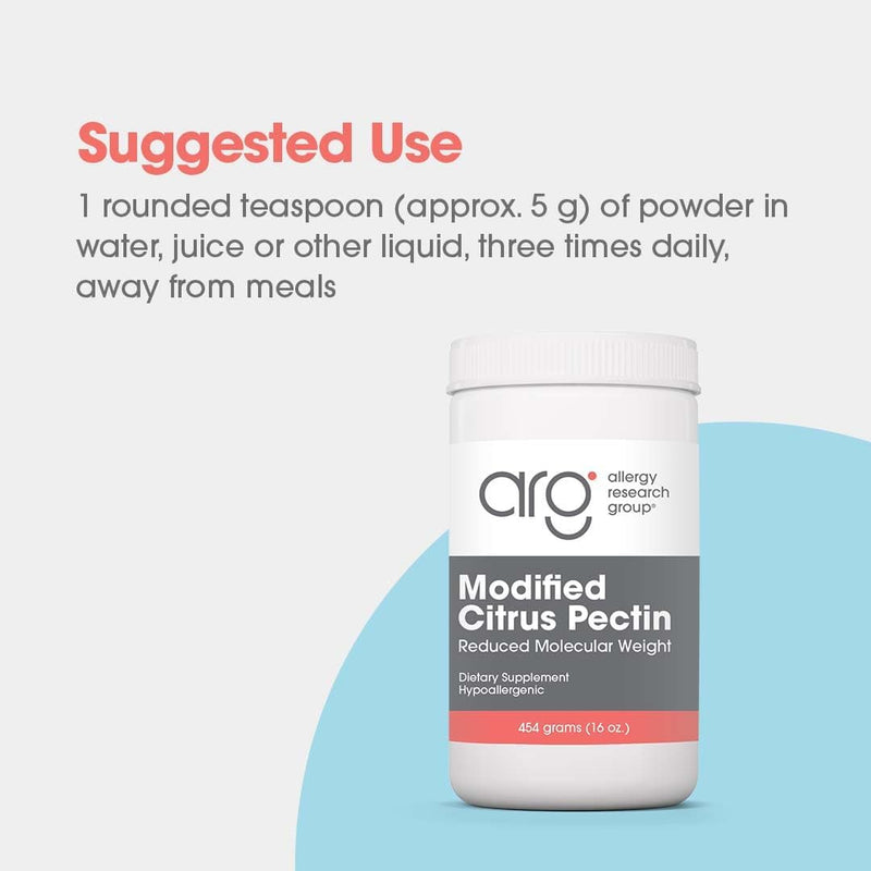 Allergy Research Group Citrus Pectin Powder - Modified Citrus Pectin for Detox & Digestive Health - 16 oz