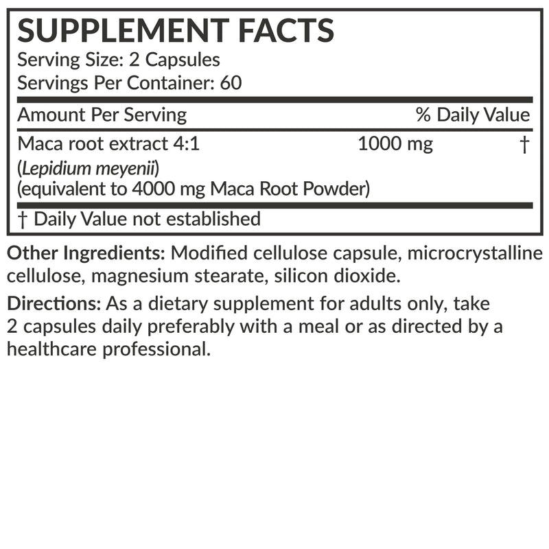 Futurebiotics Maca Root Extra Strength – Energy, Stamina & Reproductive Health | Non-GMO, 120 Veg Capsules