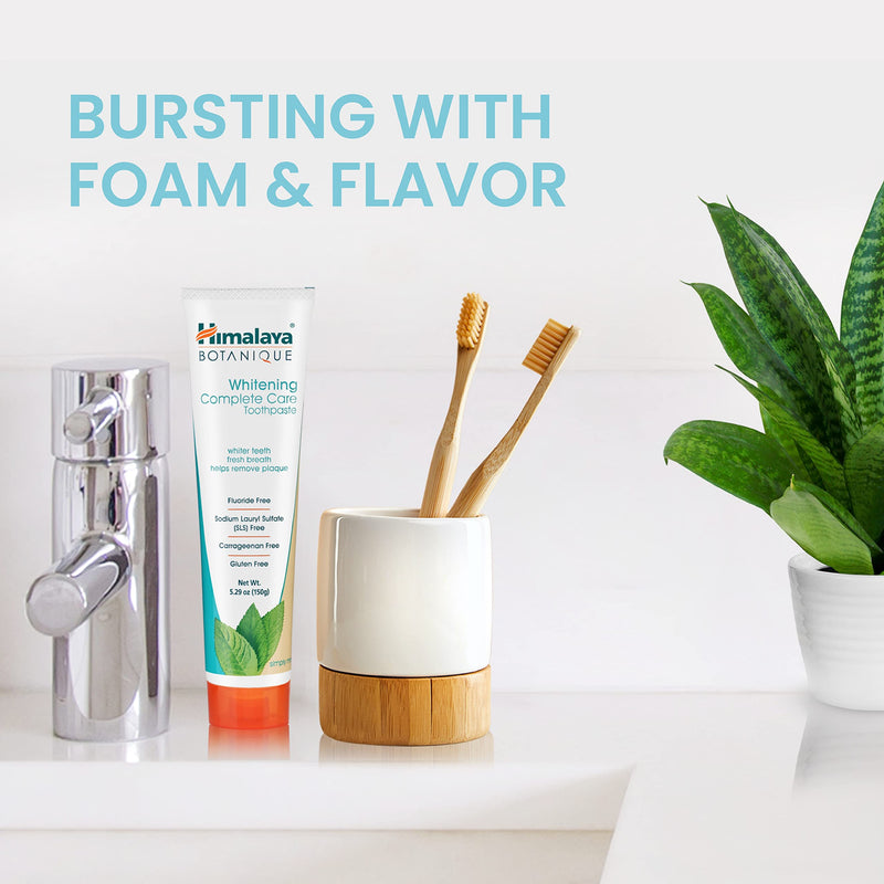 Himalaya Botanique Whitening Toothpaste – Fluoride Free, Mint, 4 Pack