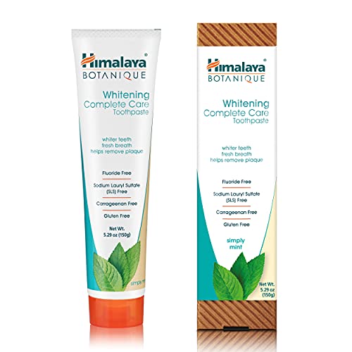 Himalaya Botanique Whitening Toothpaste – Fluoride Free, Mint, 4 Pack