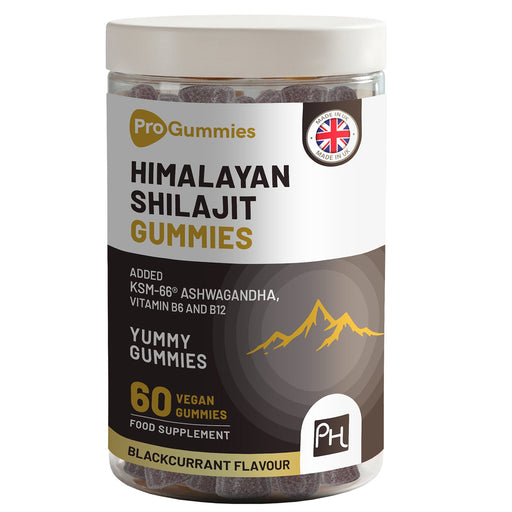 Himalayan Shilajit Gummies 3000mg with KSM-66 Ashwagandha, Vitamin B6 & B12 – 60 Vegan Gummies - InStock